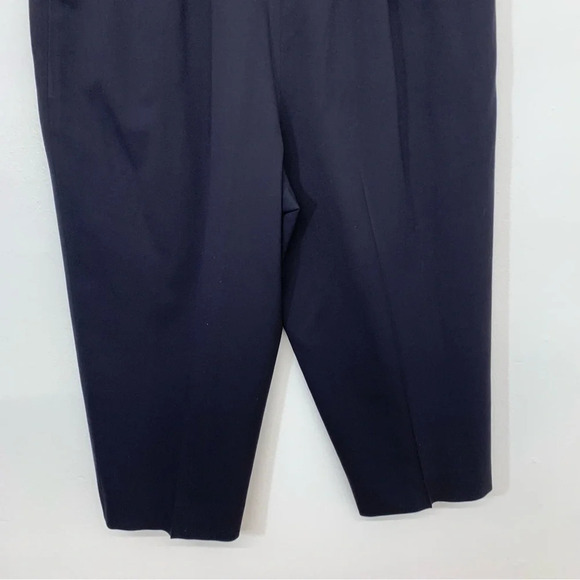 Talbots Pants Wool Blend Navy Blue Crop  Size 18 Lined Side Zip Career Casual - Picture 7 of 12